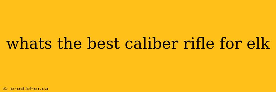 whats the best caliber rifle for elk